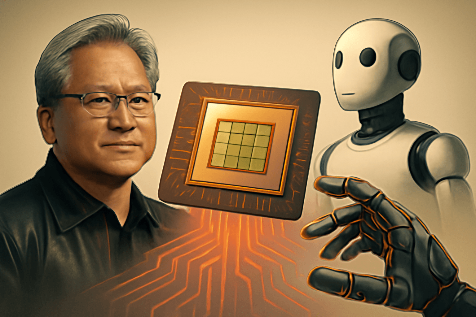 Редакционная обложка к новости «Хуанг на GTC: $1 трлн продаж чипов ИИ к 2027 и призыв к «OpenClaw strategy»» в теме chips.