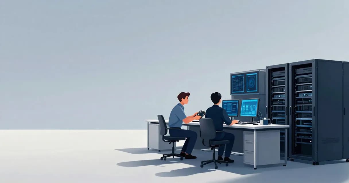Рабочая координация в логистическом центре как метафора контроля компании над собственными данными.