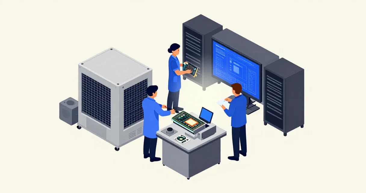 Серверная инфраструктура обслуживает пользователей, пока специалисты оценивают баланс скорости обработки и энергопотребления.